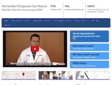 Tablet Screenshot of hernandezchiropracticsanmarcosca.com